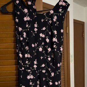 Anne Klein Black and Pink Asymmetrical Dress